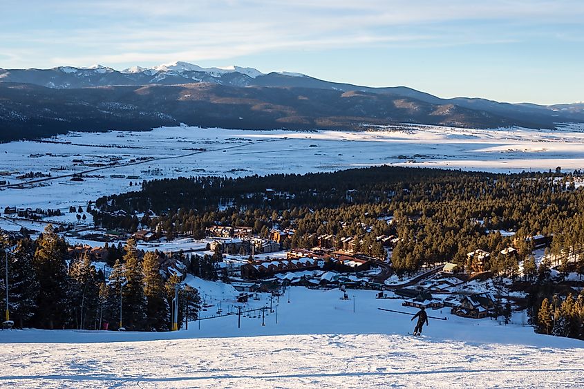 Ski slopes outside Angel Fire, New Mexico