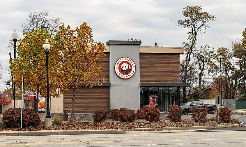 The Panda Express fast-food restaurant on William Penn Highway in Monroeville, Pennsylvania