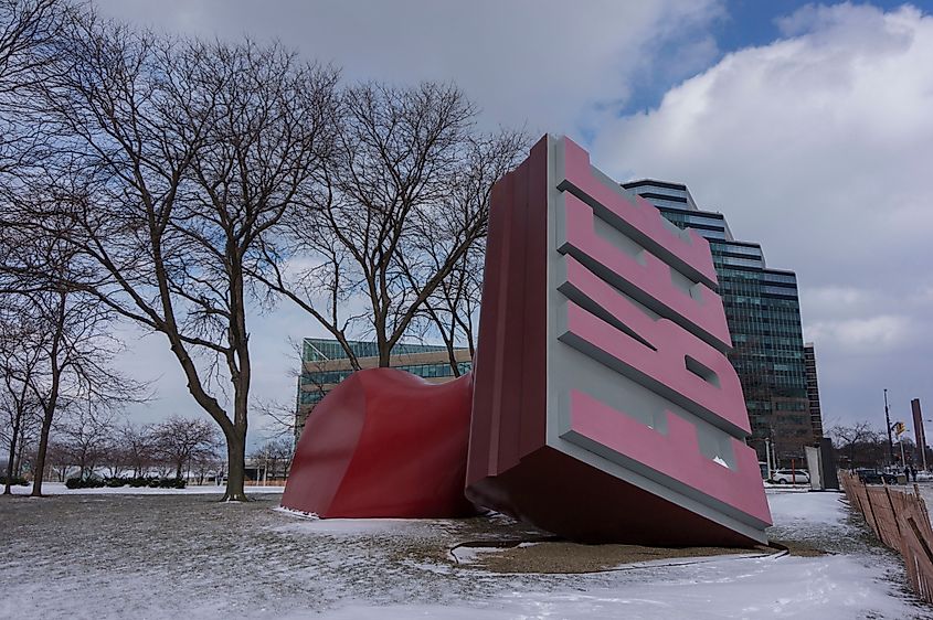 World's Largest Rubber Stamp at Willard Park. Editorial credit: CiEll / Shutterstock.com