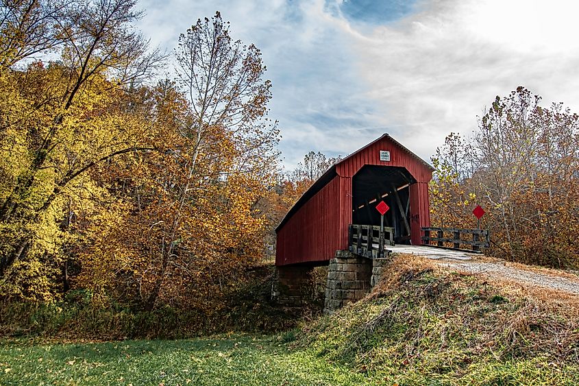 Hune Covered Bridge in Marietta, Ohio.