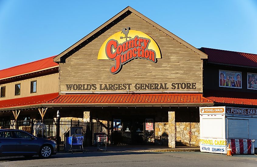 The inviting storefront of Country Junction, the world's largest general store