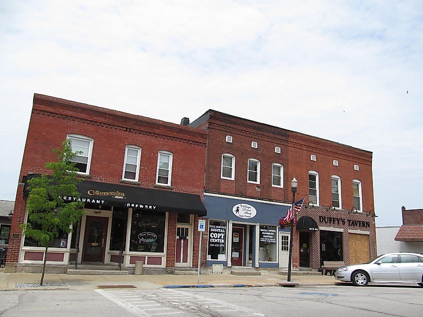 Street view of Madison, Ohio.