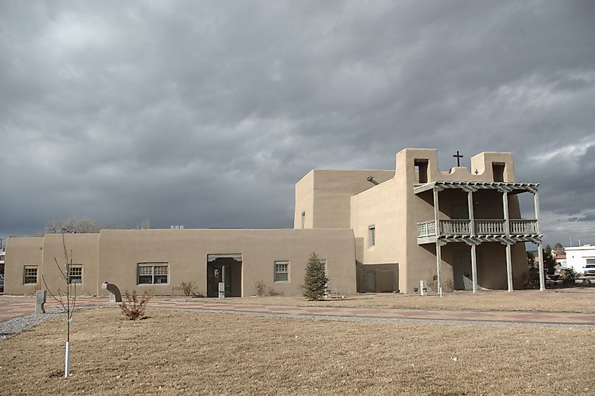 The Misión Museum y Convento, Plaza de Española, Española, New Mexico. 