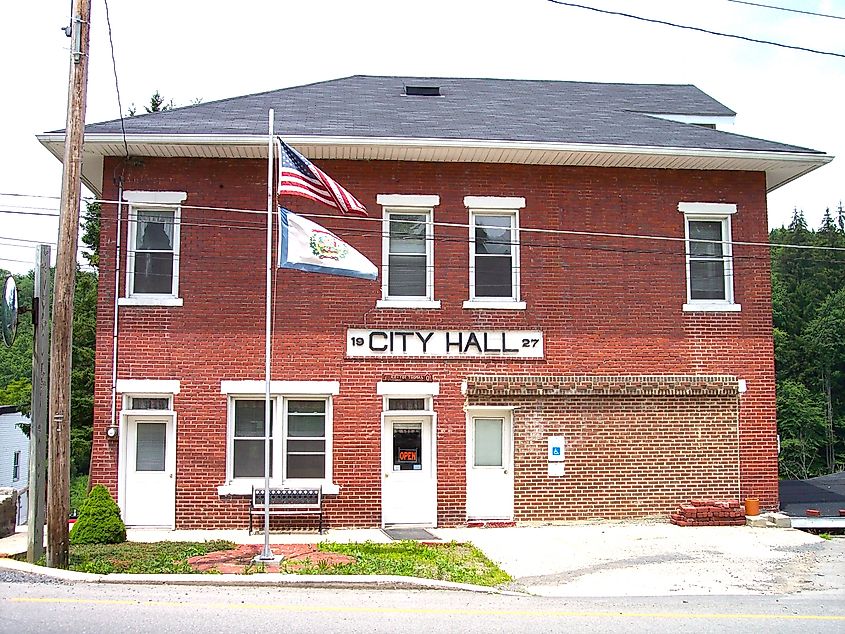 The City Hall in Thomas, West Virginia. 