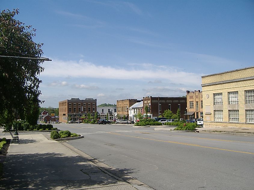 Downtown Greensburg in Kentucky.