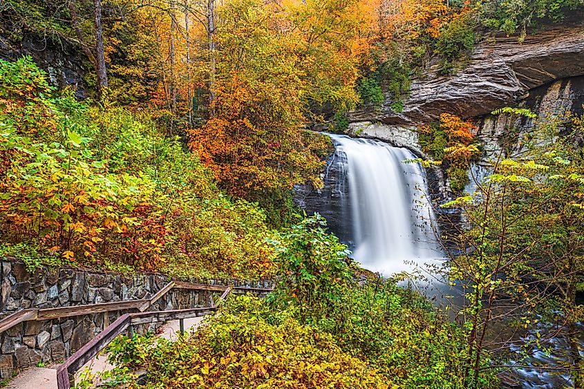 Glass Falls in Pisgah National Forest, North Carolina.