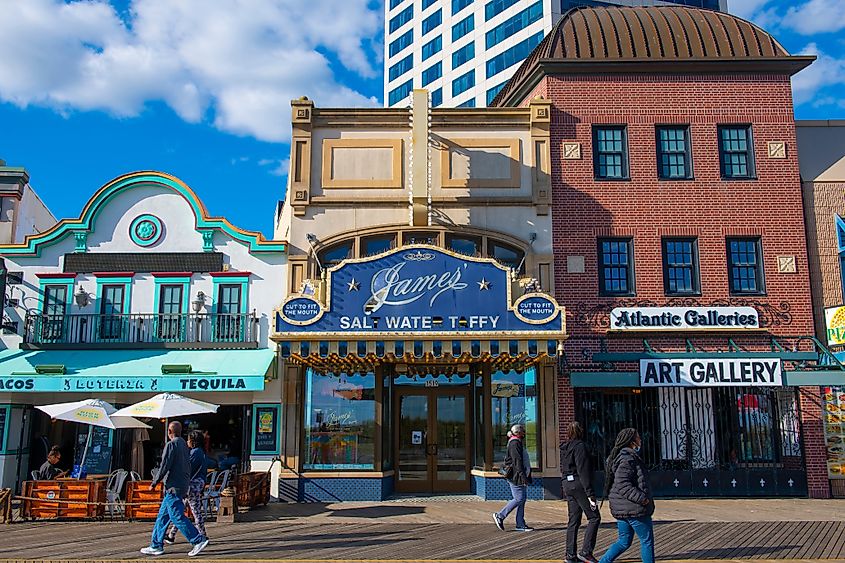 Historic store at 1517 Boardwalk in Atlantic City, New Jersey, USA. Editorial credit: Wangkun Jia / Shutterstock.com