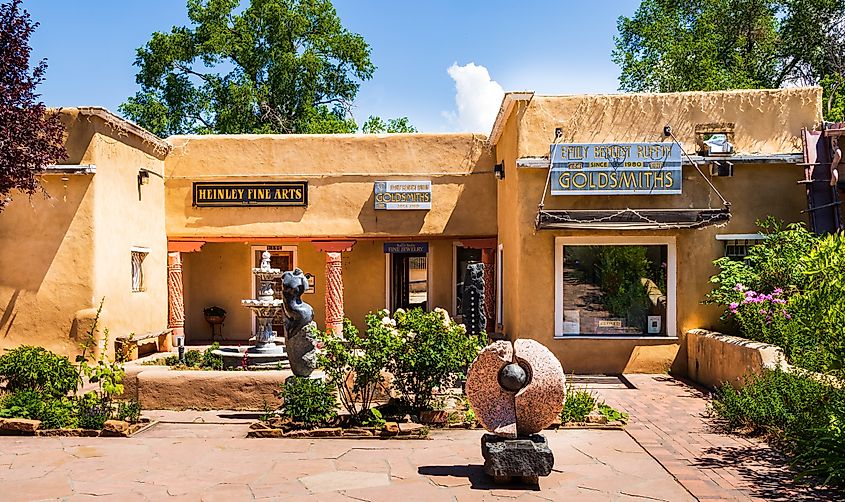 Boutique stores in Taos, New Mexico.