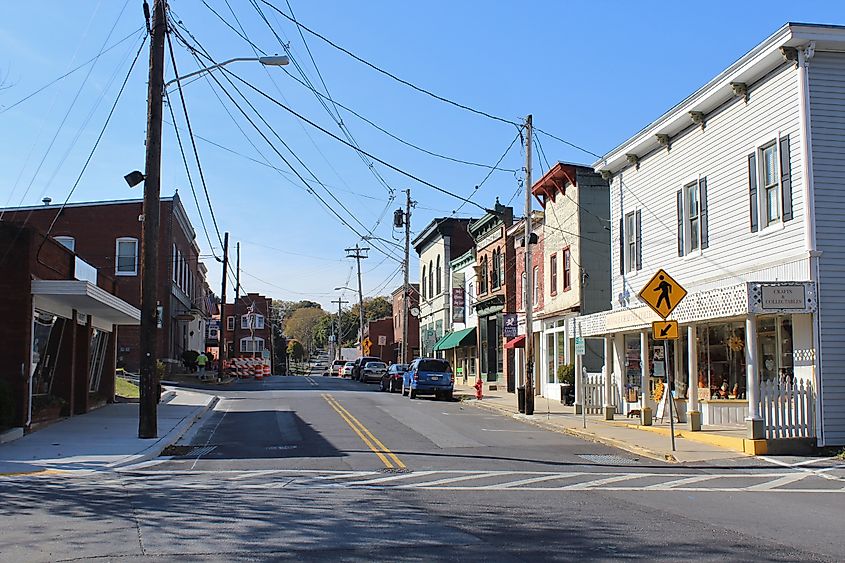 Downtown Mt Airy, Maryland, USA.