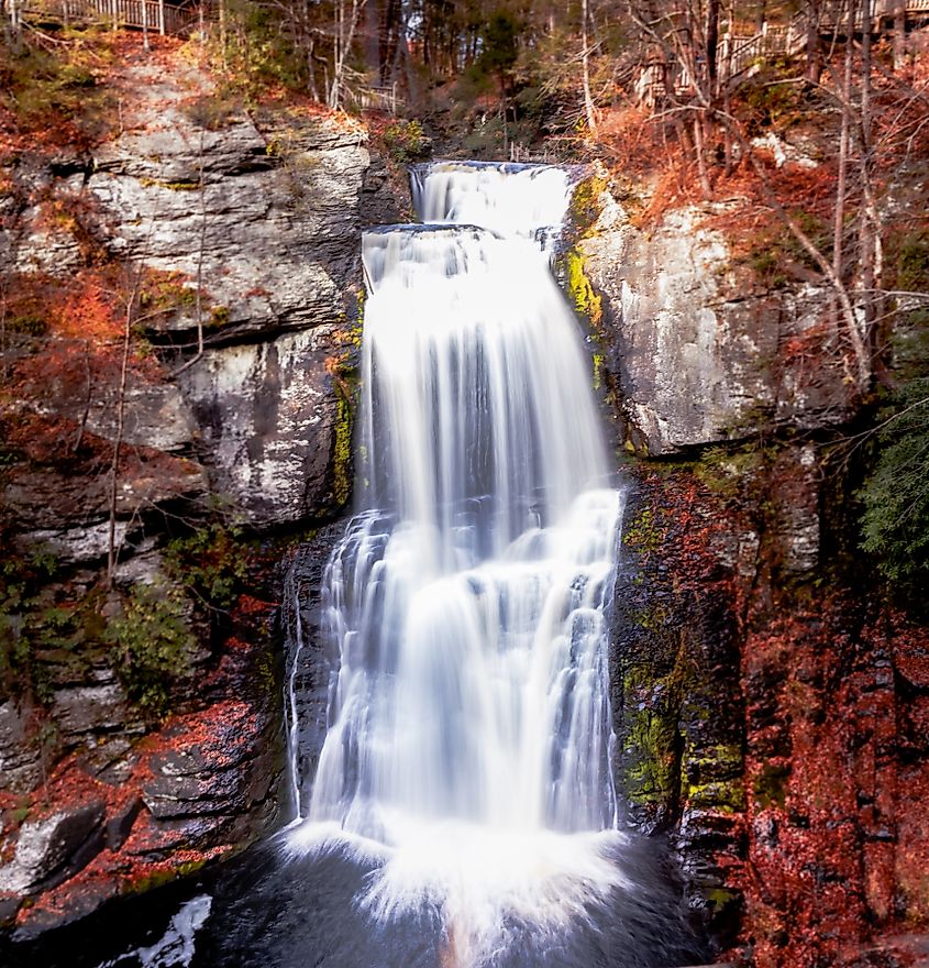 Big Beautiful Waterfall in Bushkill Pennsylvania