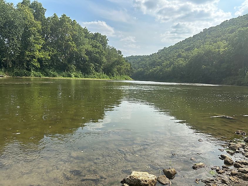 Bluffs along the Upper Iowa River, which flows through Decorah