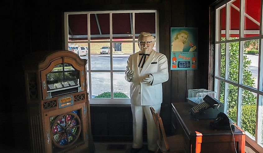Sanders Cafe and Museum, the birthplace of Kentucky Fried Chicken, in Corbin, Kentucky.