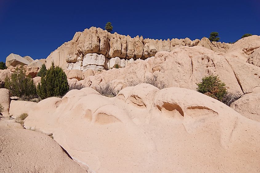 Distinctive sandstone rock formations in Spring Valley State Park near Pioche, Nevada