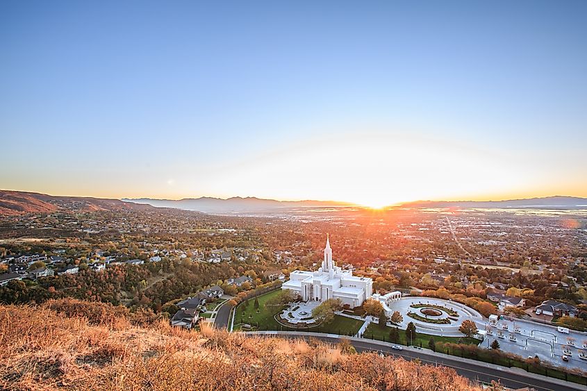 Bountiful Temple In Bountiful, Utah.