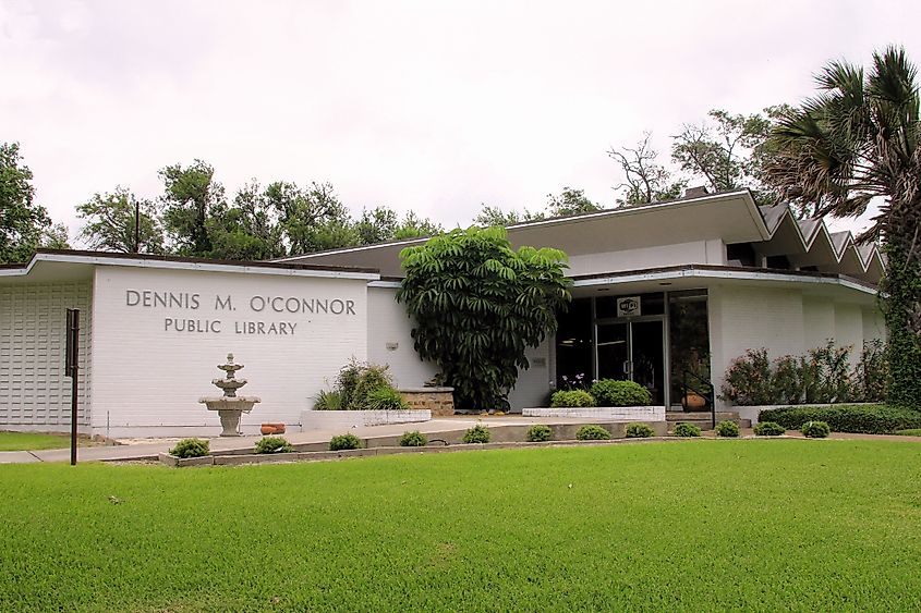 The public library in Refugio, Texas, United States.