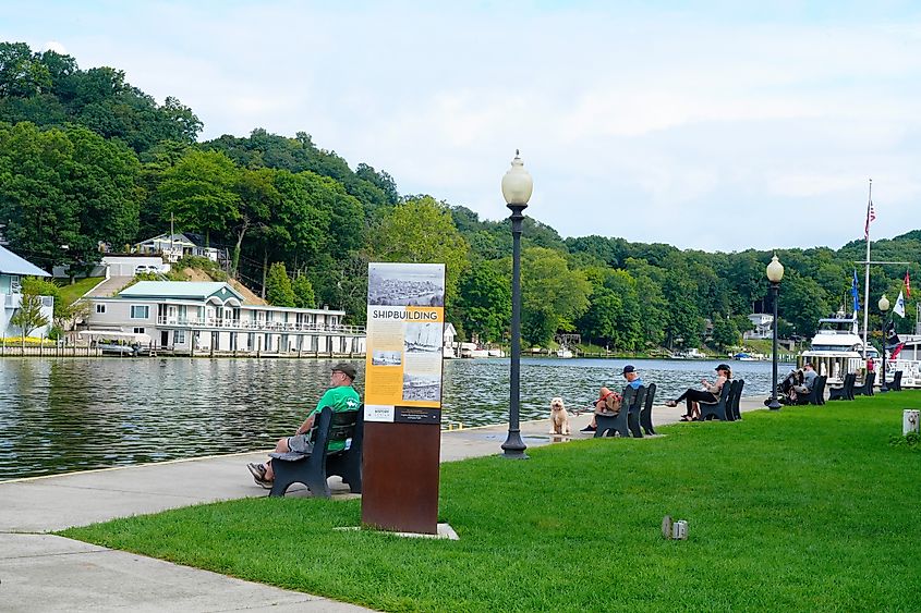 Views of beautiful Cook Park in Saugatuck, Michigan