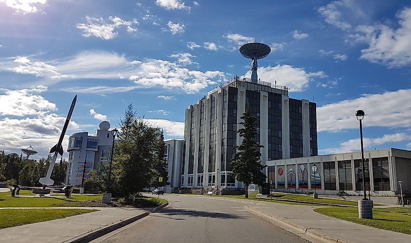 Building of the Geophysical Institute at the University of Alaska Fairbanks.