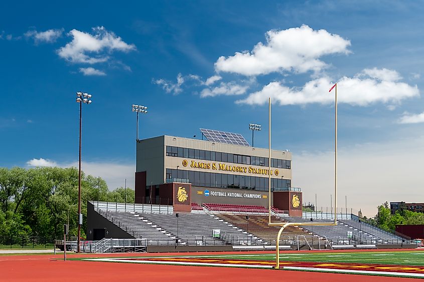 Malosky Stadium and Griggs Field at the campus of the University of Minnesota-Duluth.