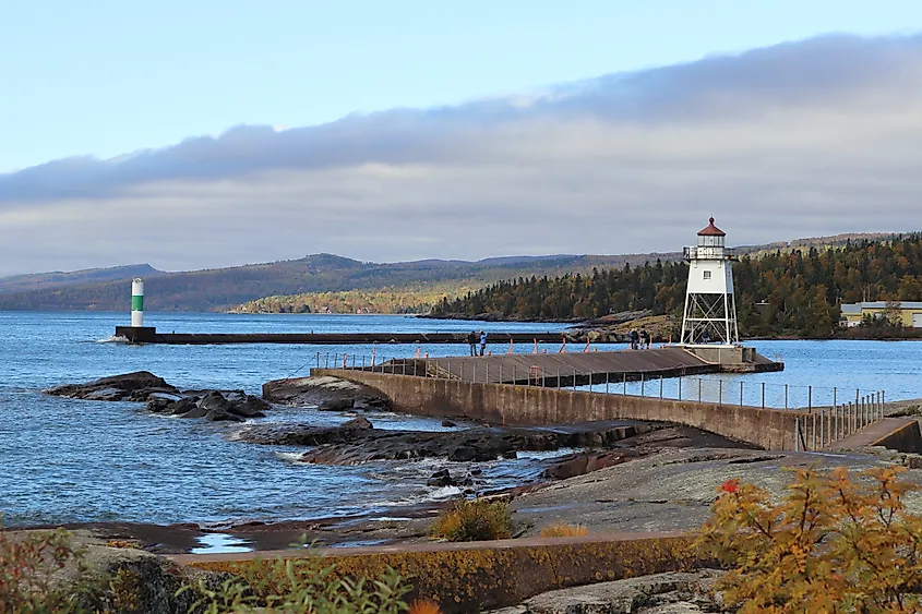 Light House at Grand Marais, Minnesota, along Lake Superior.