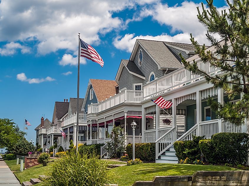 Victorian homes in Ocean Grove, New Jersey.