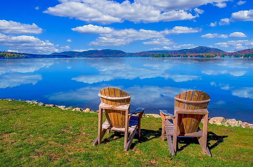 Fourth Lake, part of the Fulton Chain of Lakes, near Old Forge, New York