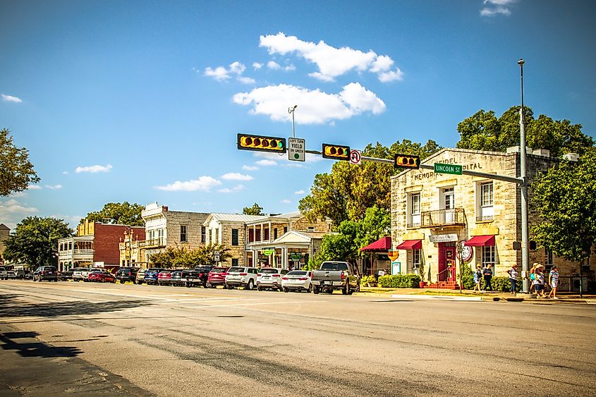 The Main Street in Frederiksburg, Texas