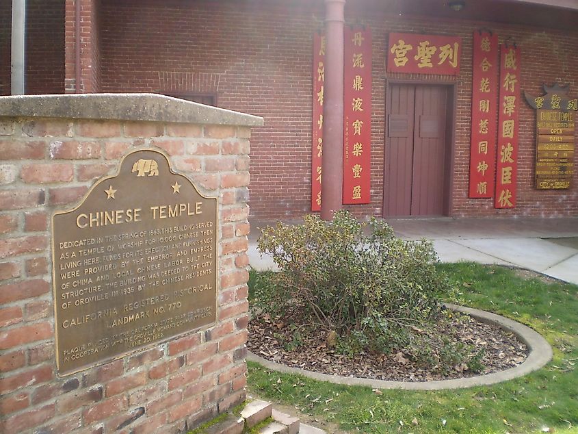 The Chinese Temple at Oroville, California.