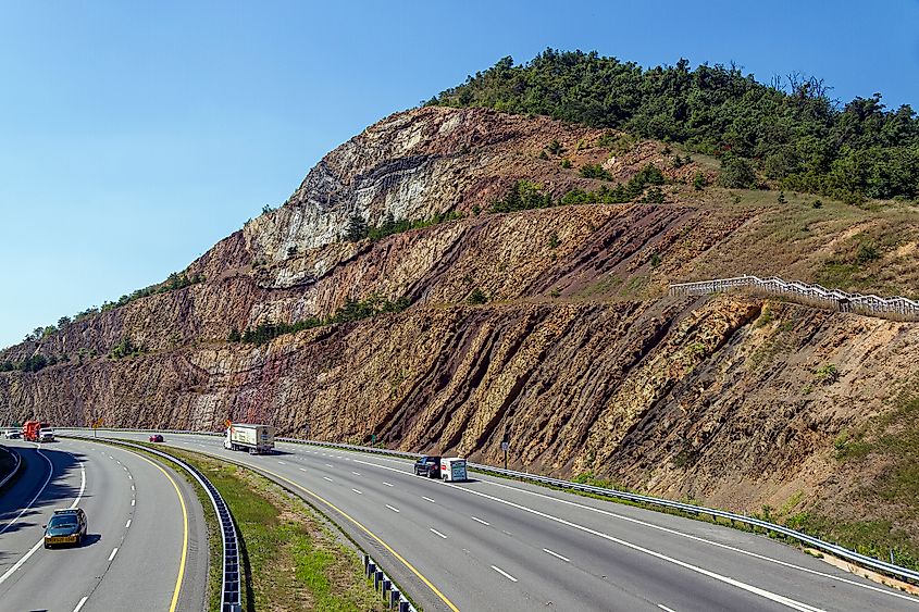 The Sideling Hill Cut in Maryland.