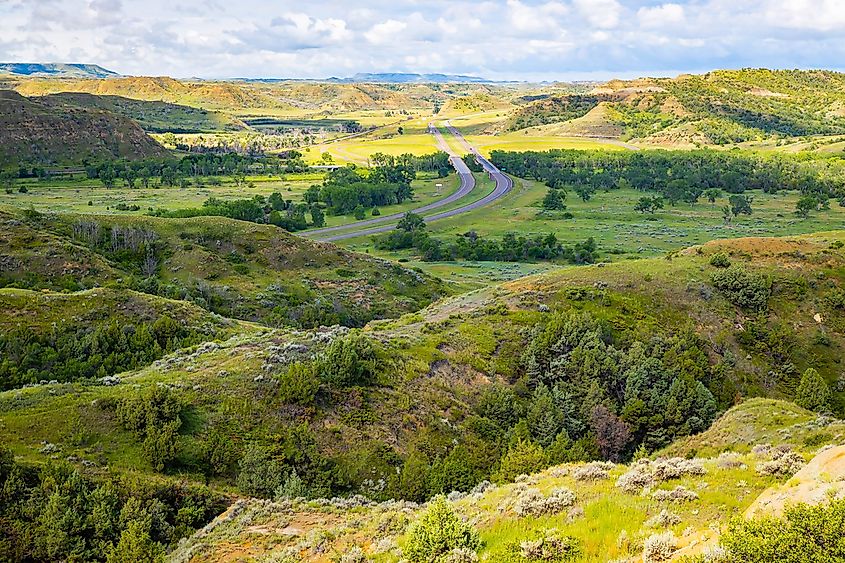 A route of the South Unit of Theodore Roosevelt National Park.