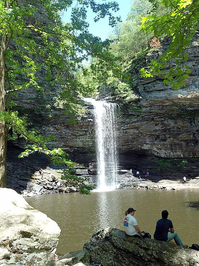 Cedar Falls at the end of Cedar Falls Trail at Petit Jean State Park near Morrilton, Arkansas