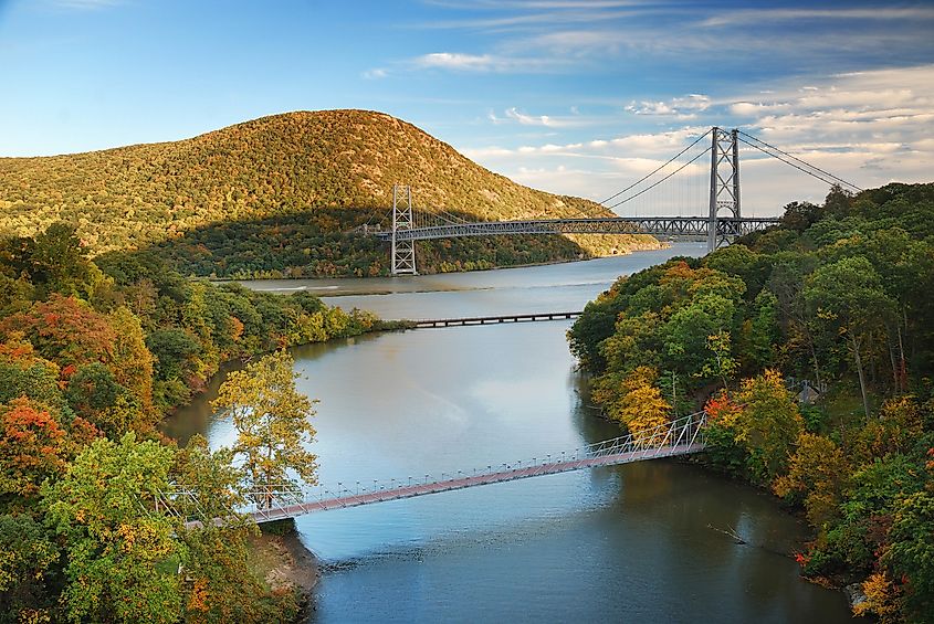 Fall scenery in Hudson Valley, New York.