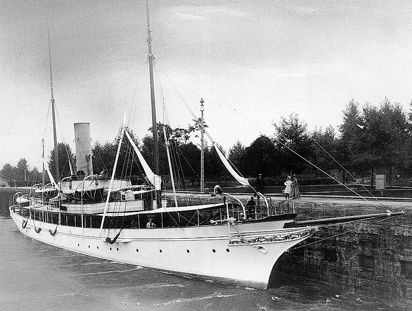 The steam yacht Gunilda prior to her sinking.