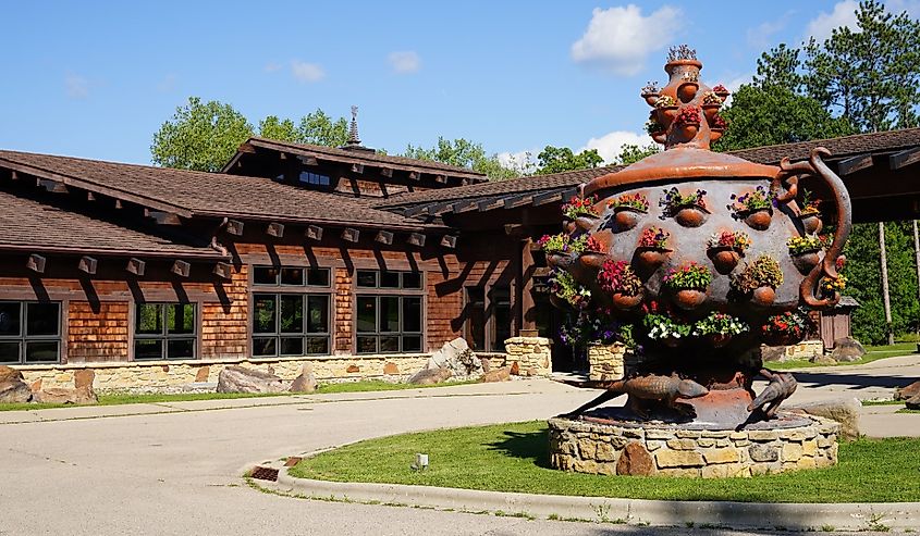 Garden statues sit on the property of the House on the Rock Alex Jordan estate, Spring Green, Wisconsin.