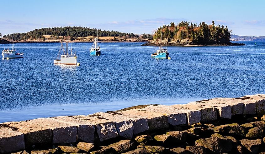 Small, fishing town on Maine coast, Jonesport, Maine