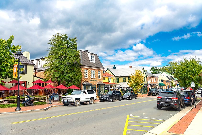 Main Street in Middleburg. Virginia