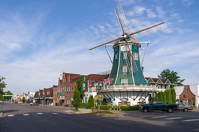 A Dutch windmill in the town of Lynden, Washington.