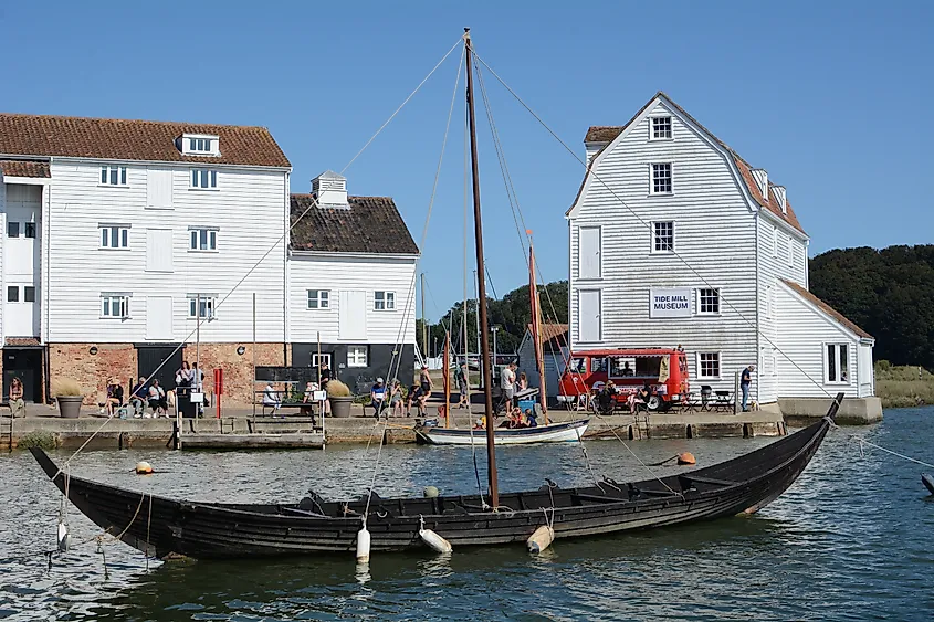 The Tide Mill and Museum in Woodbridge, Suffolk, England.
