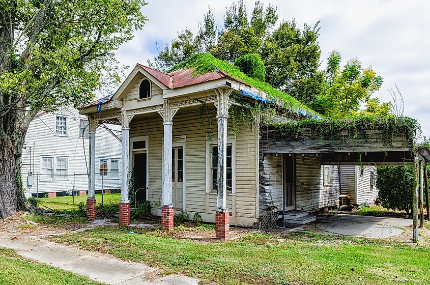 A quaint cottage in Donaldsonville, Louisiana.