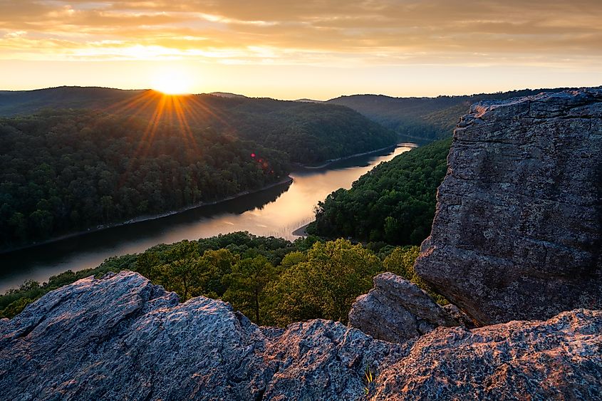 Summer view of the Big South Fork National River and Recreation Area.