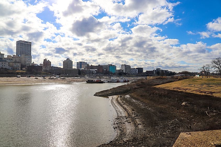 A gorgeous winter landscape along Wolf River Harbor in Memphis.