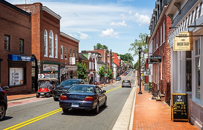 Downtown Leesburg, Virginia.