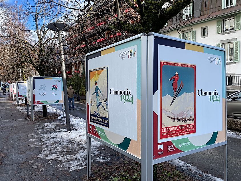 Historical Olympic Posters at Chamonix.