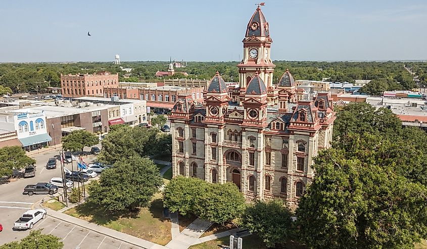 Overlooking the Lockhart Courthouse, in Lockhart, Texas