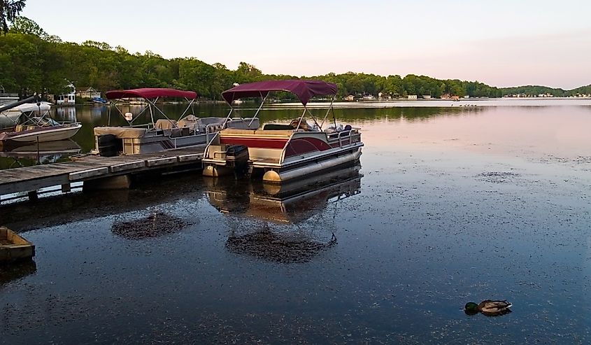 An early dawn view of Lake Hopatcong in North West New Jersey.