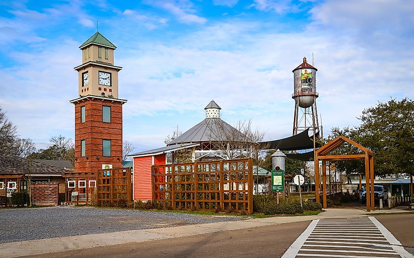 Downtown Covington, Louisiana, undergoing redevelopment and growth.