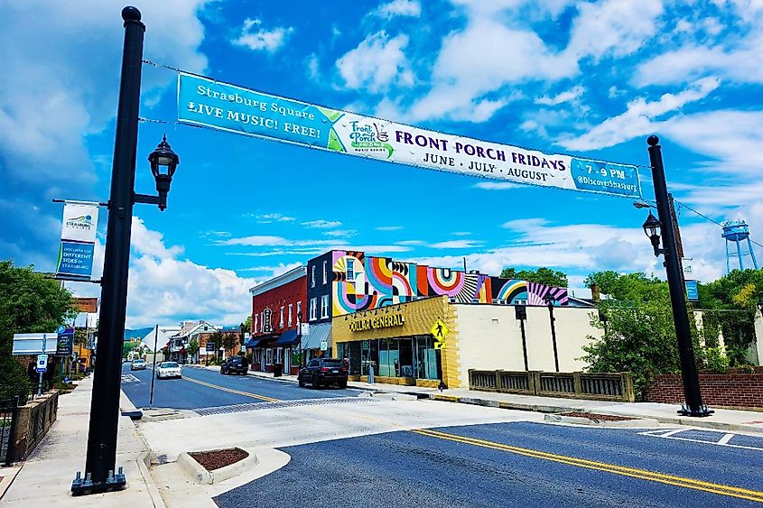 Street in Strasburg, Virginia.