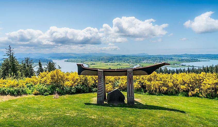 Chief Comcomly Memorial at Coxcomly Hill, Astoria, OR