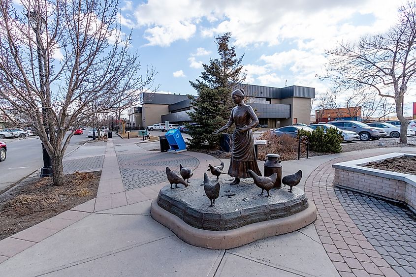 A statue in Cochrane, Canada.