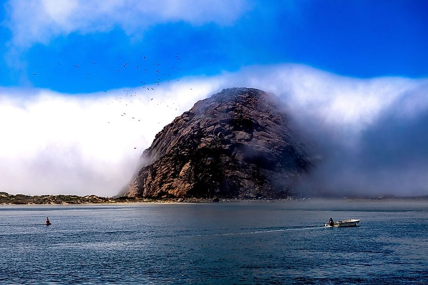 The Morro Rock in Morro Bay, California.