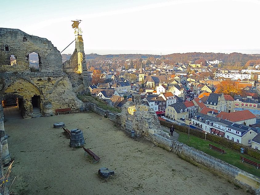 View of Valkenburg aan de Geul, Limburg, from Valkenburg Castle.